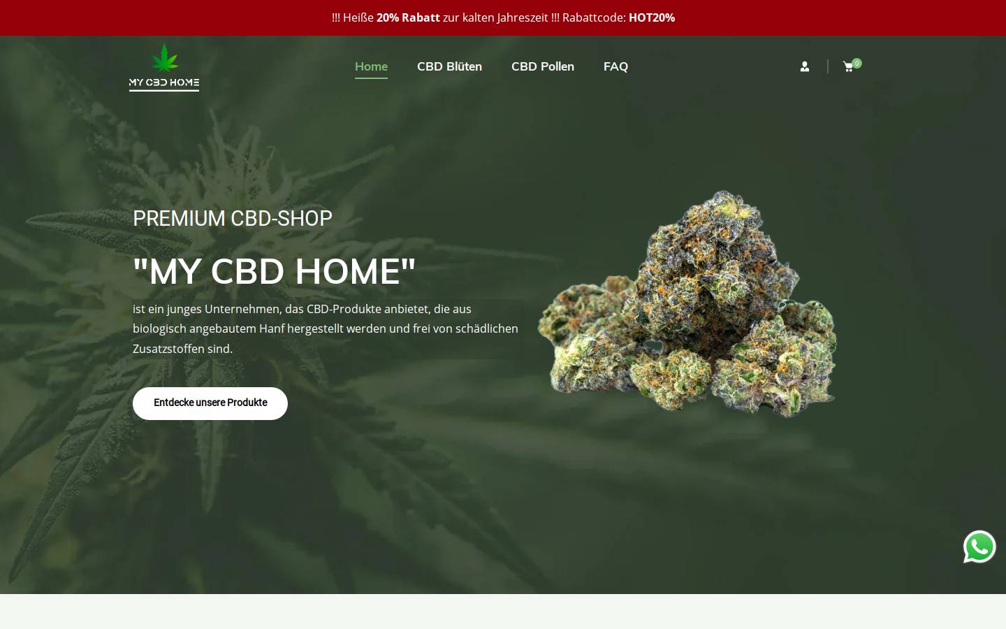 my-cbd-home.de homepage screenshot