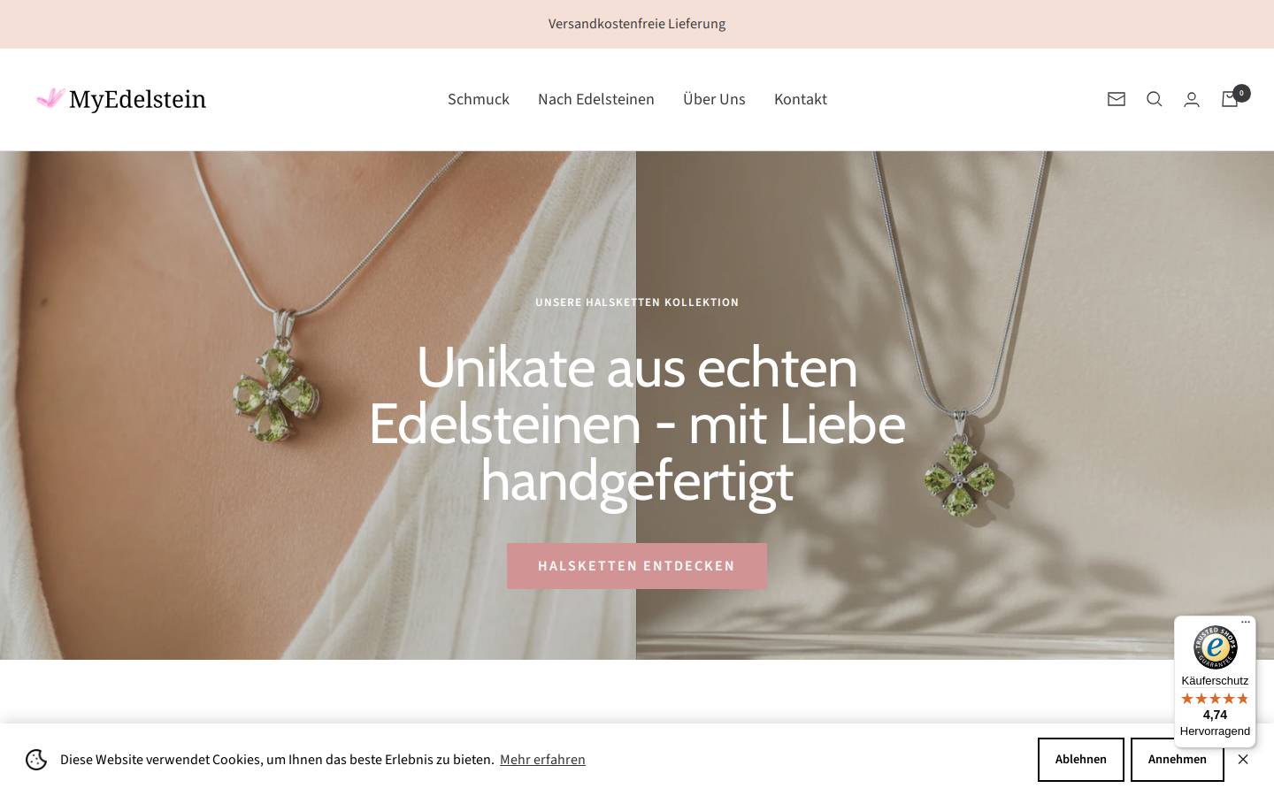 my-edelstein.de homepage screenshot