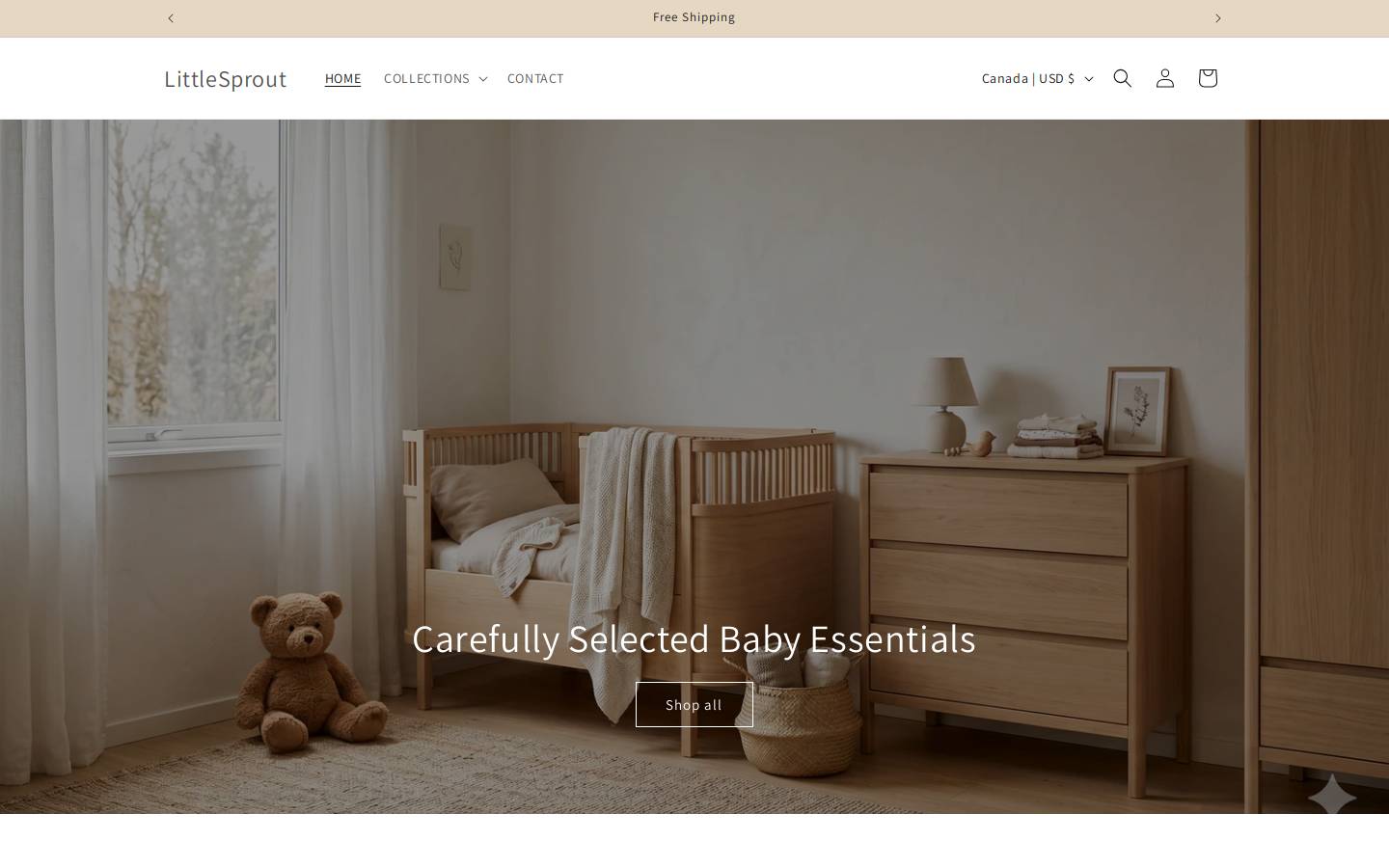 my-little-sprout.com homepage screenshot