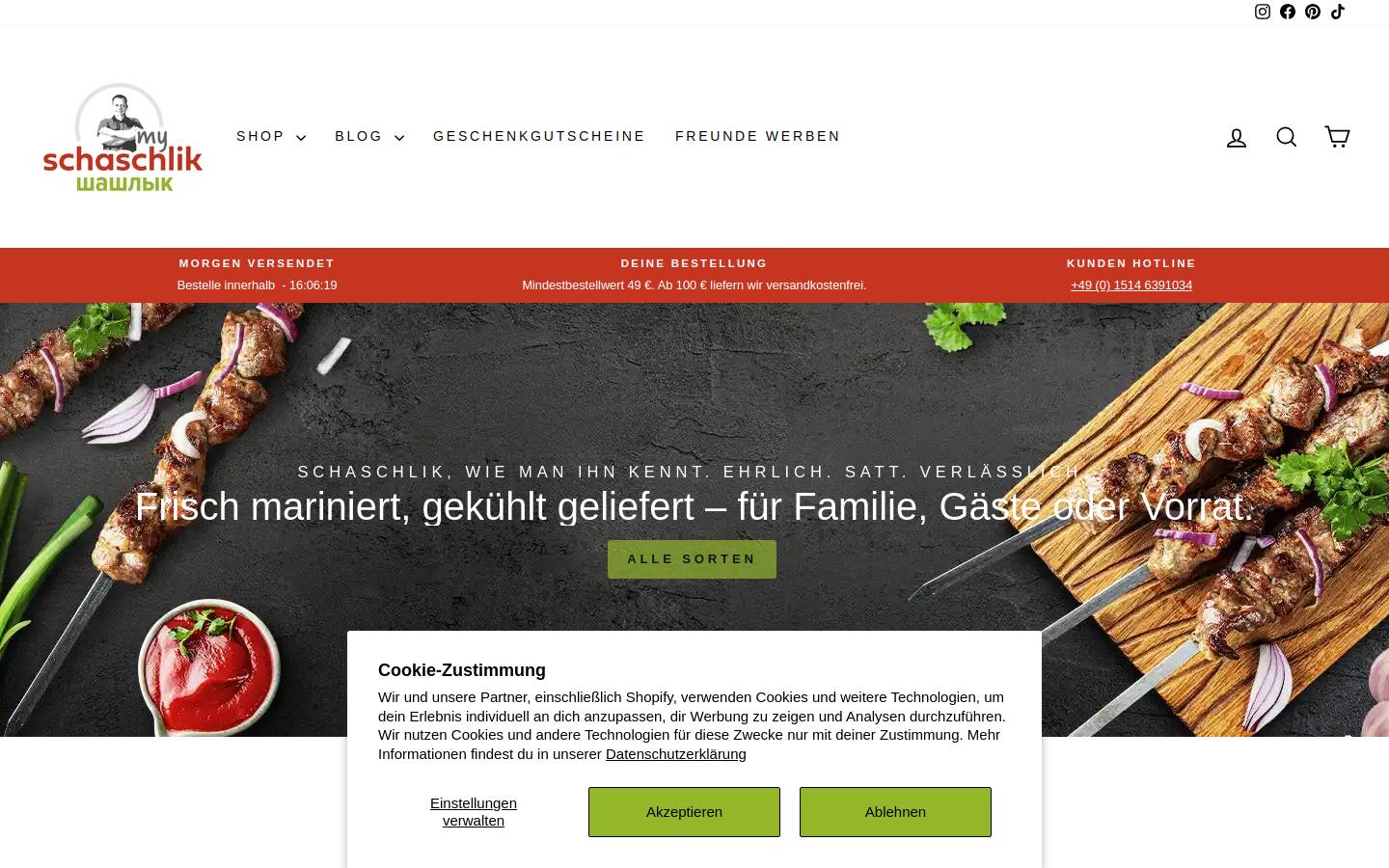 My Schaschlik homepage screenshot