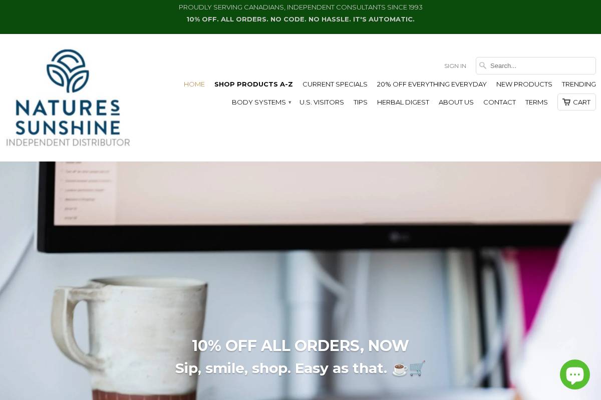 my-sunshine.ca homepage screenshot