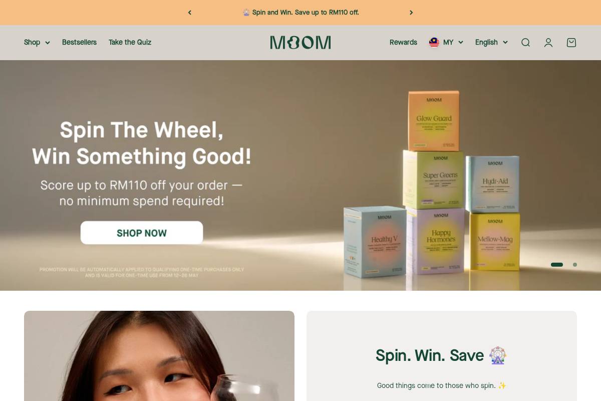 my.moomhealth.co homepage screenshot