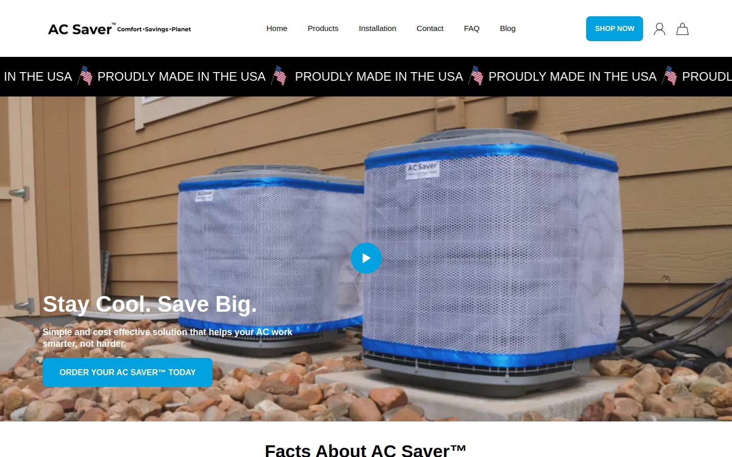 myacsaver.com homepage screenshot
