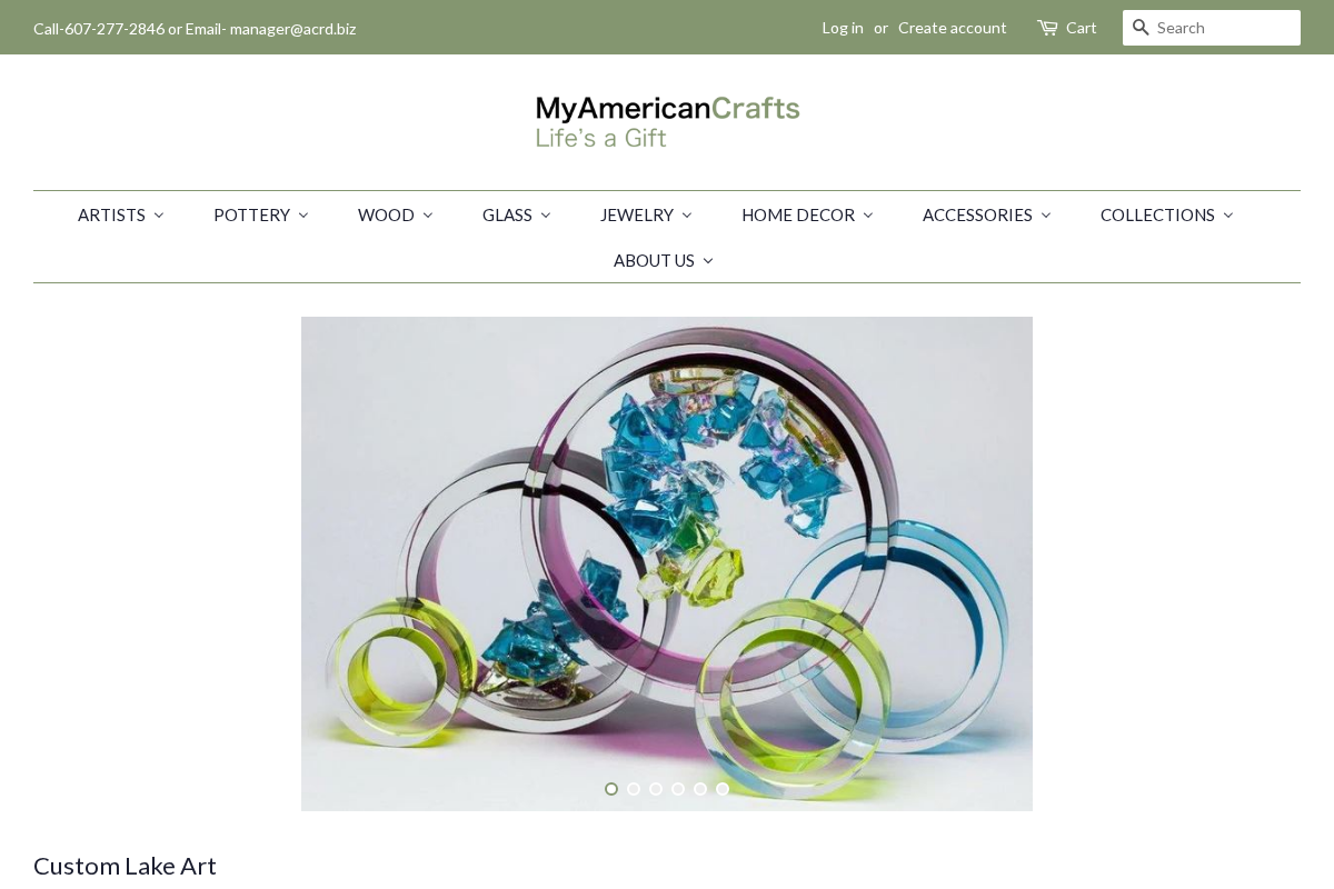myamericancrafts.com homepage screenshot