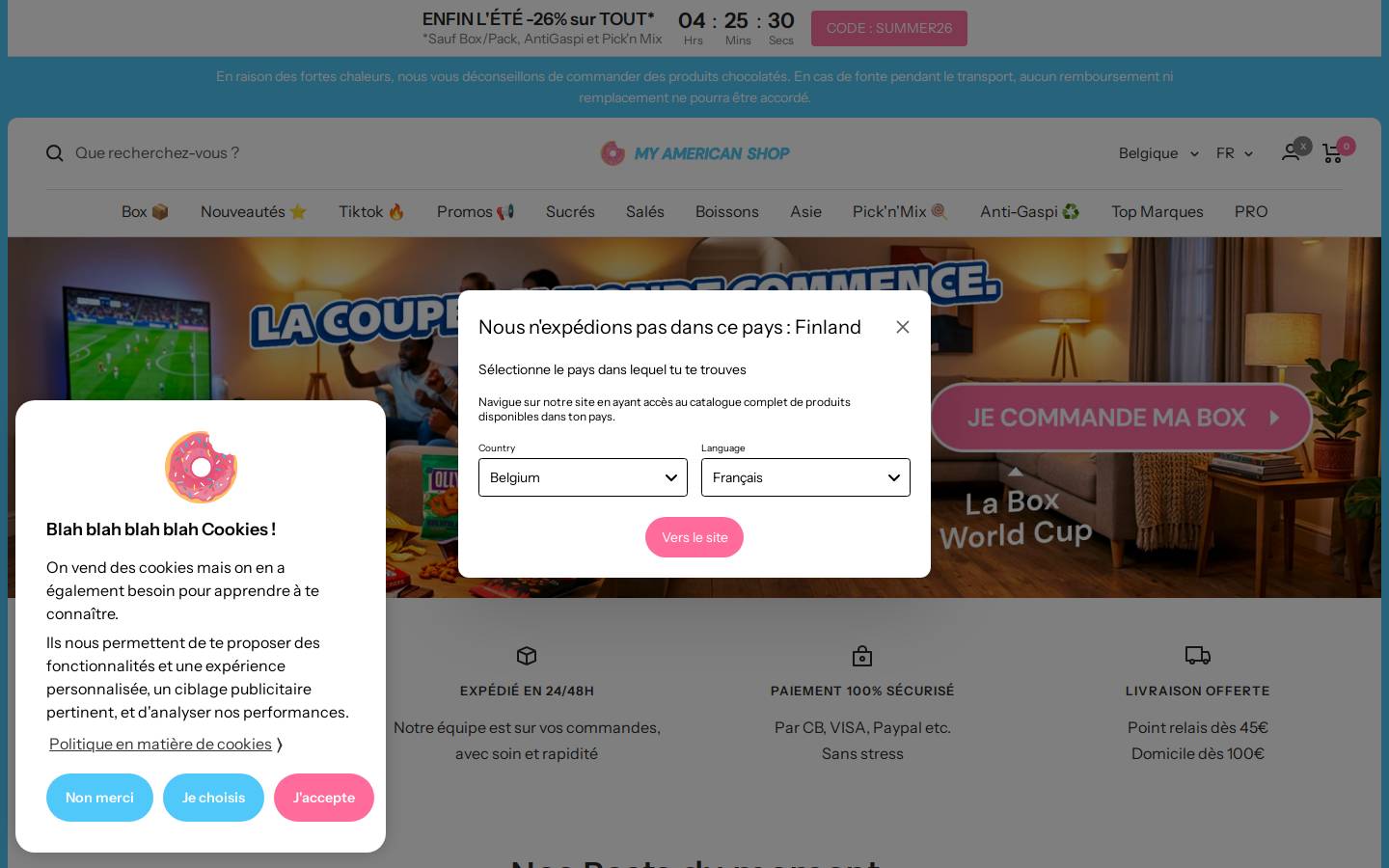 My American Shop homepage screenshot