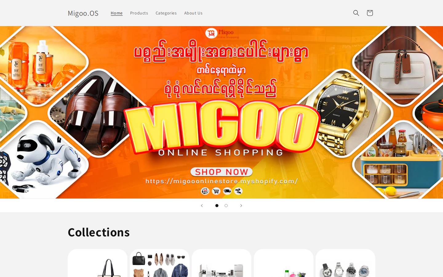 myanmar-migoo.com homepage screenshot