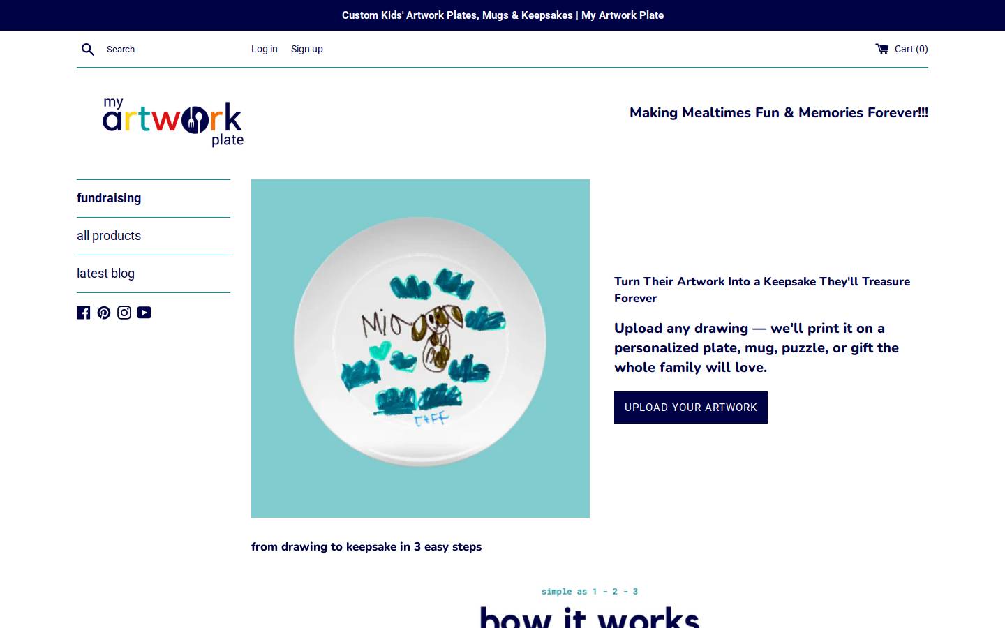 myartworkplate.com homepage screenshot