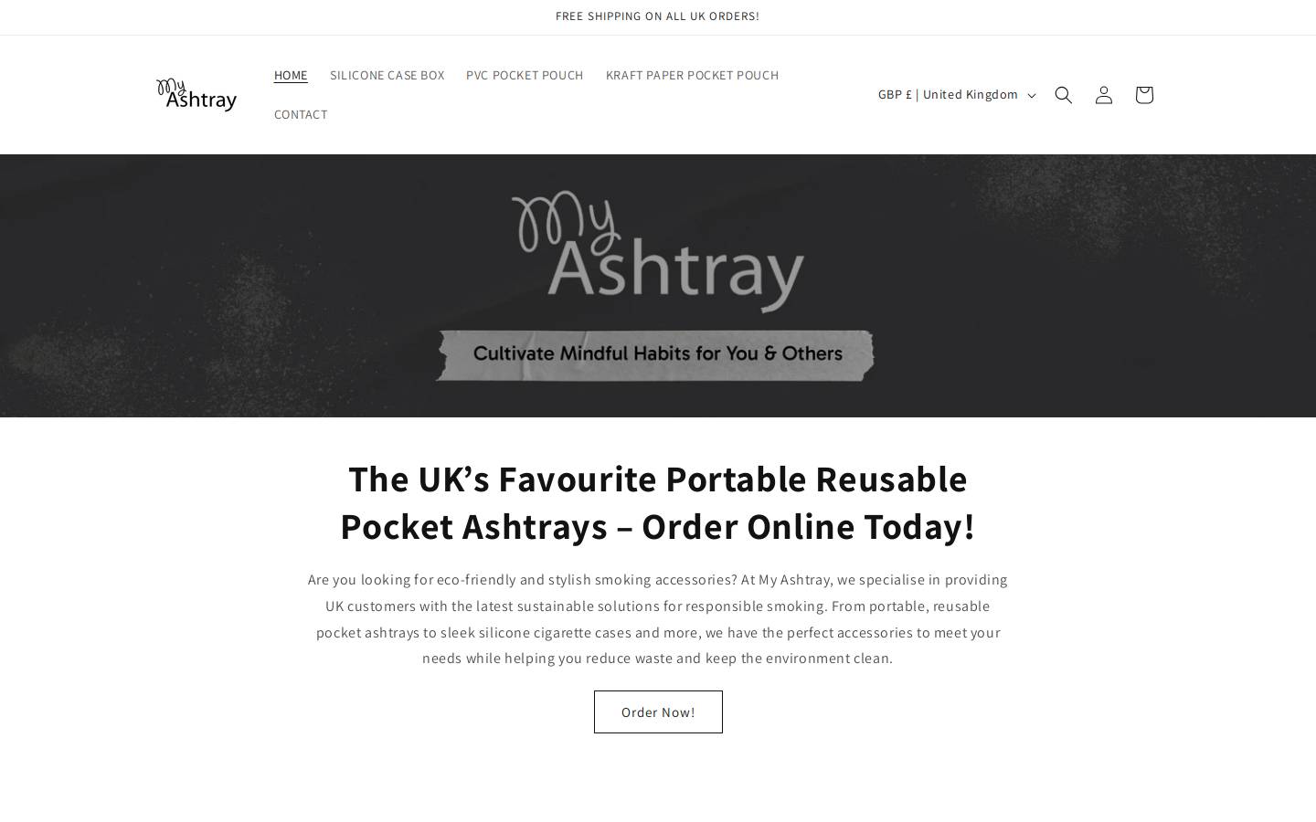 myashtray.com homepage screenshot