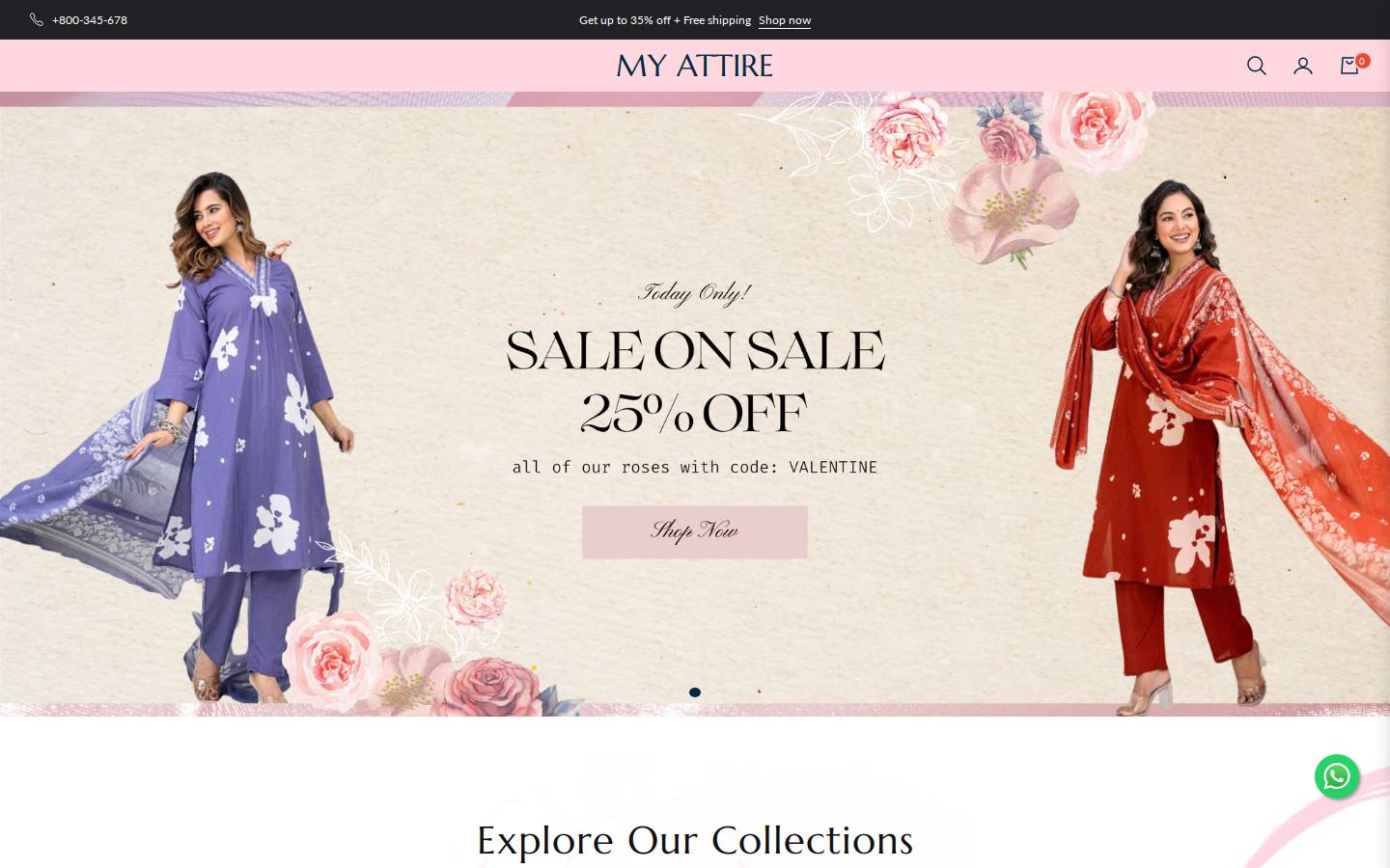myattire.in homepage screenshot