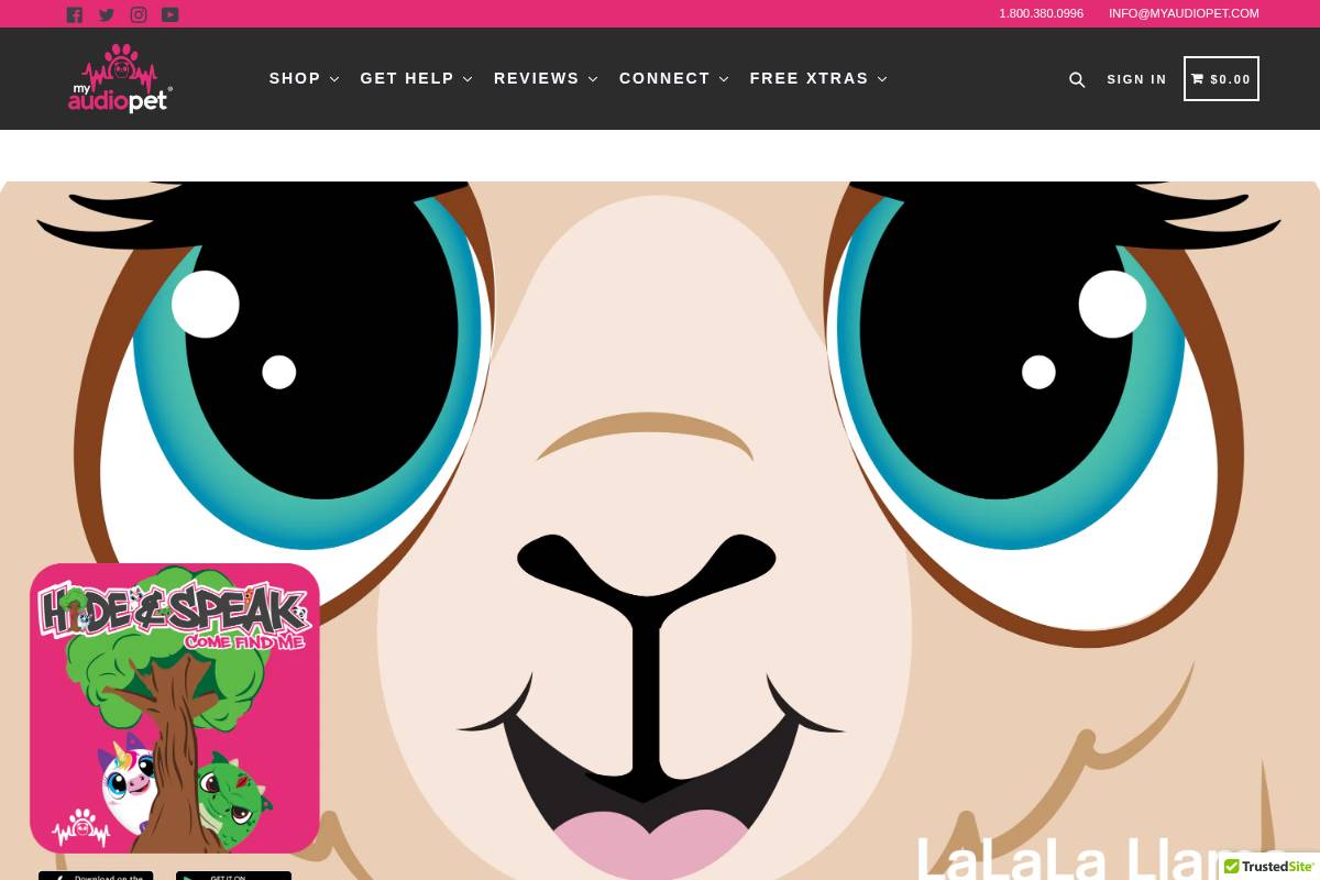 Myaudiopet homepage screenshot