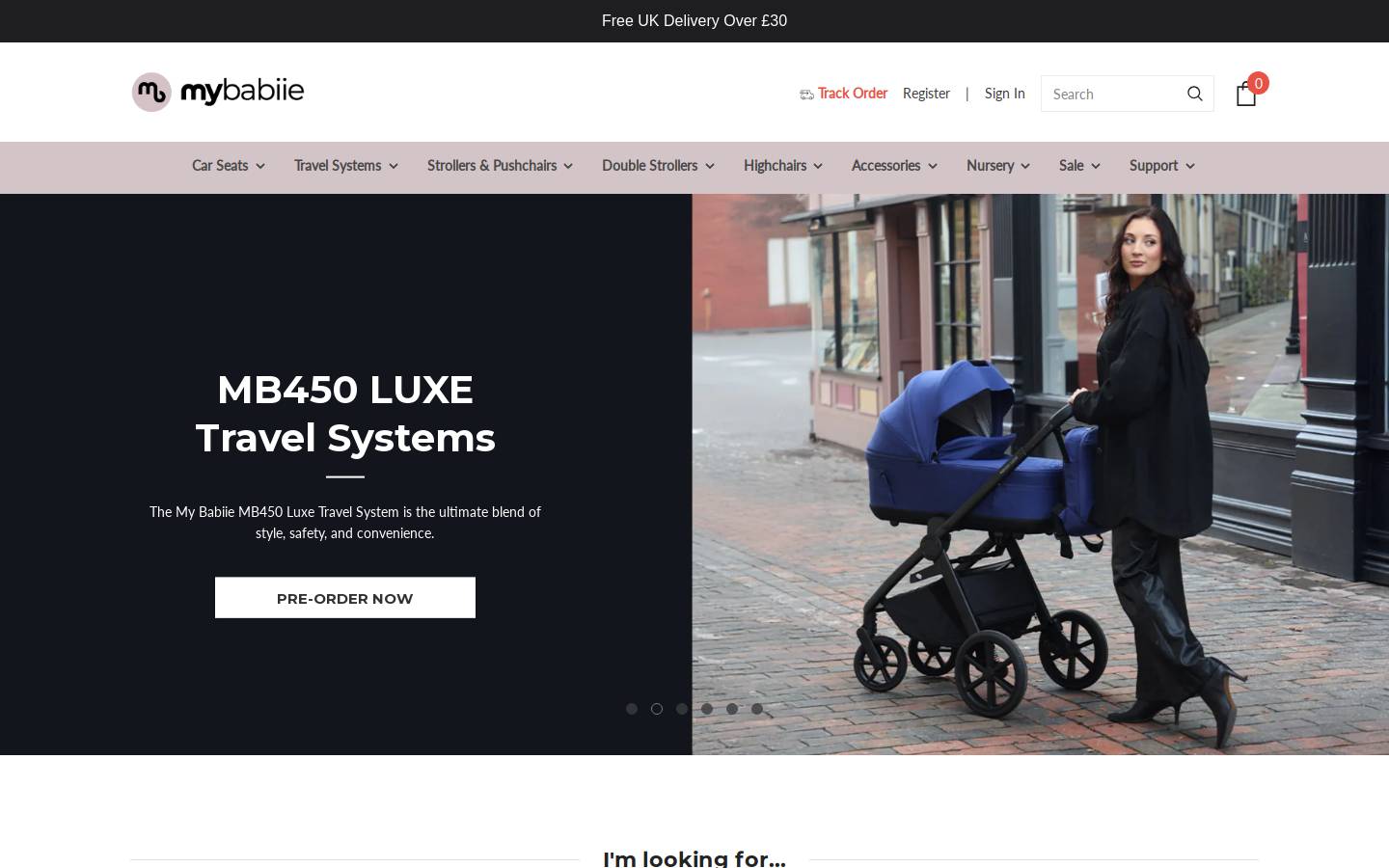 My Babiie homepage screenshot