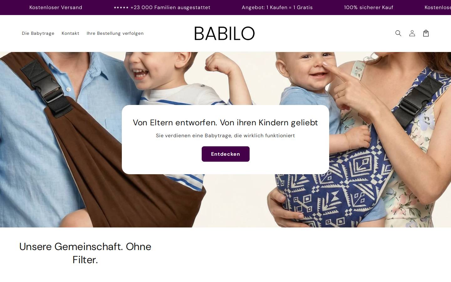 mybabilo.com homepage screenshot