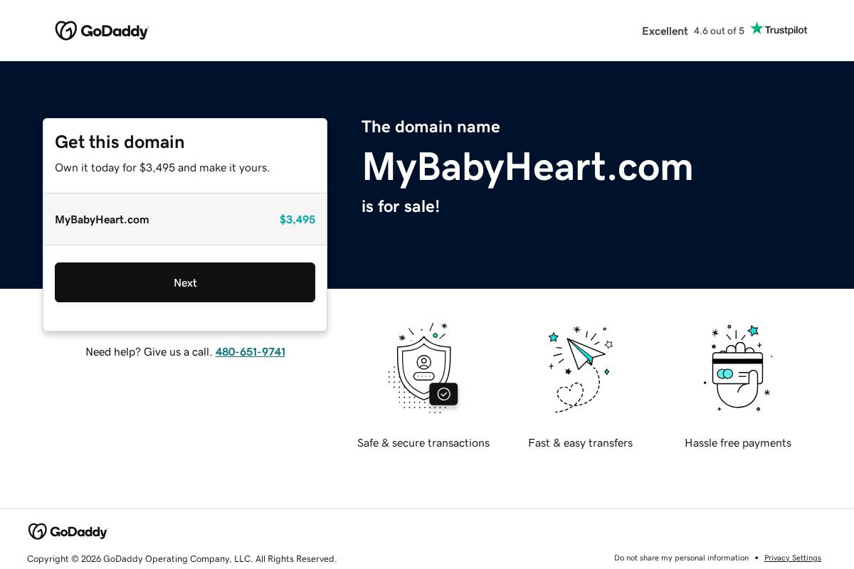 mybabyheart.com homepage screenshot