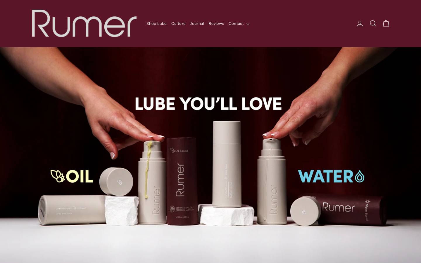 mybabylube.com homepage screenshot