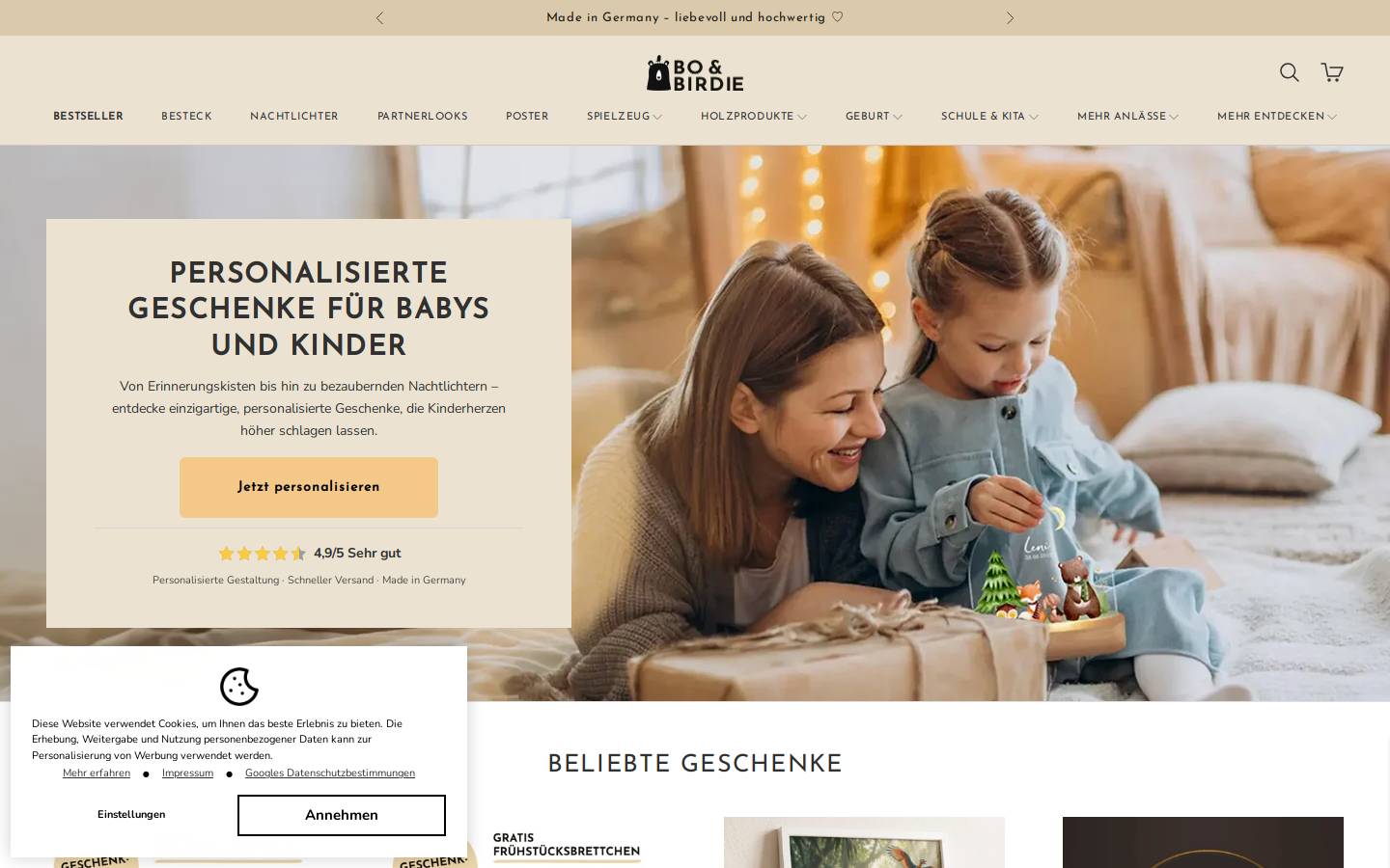 mybabyposter.com homepage screenshot