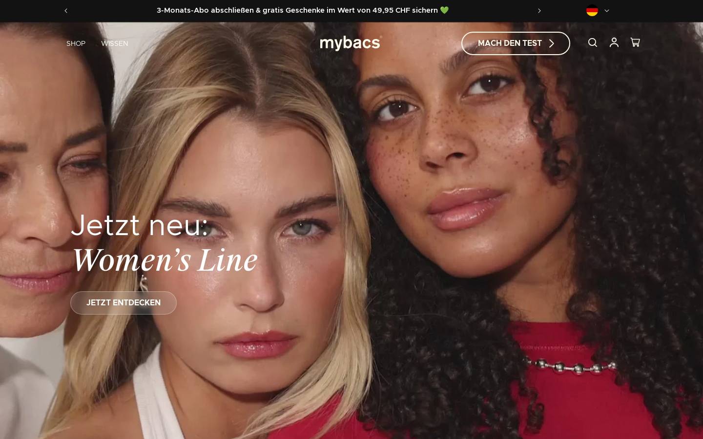 mybacs® homepage screenshot