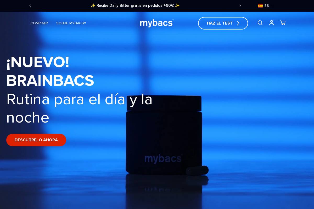 mybacs® homepage screenshot