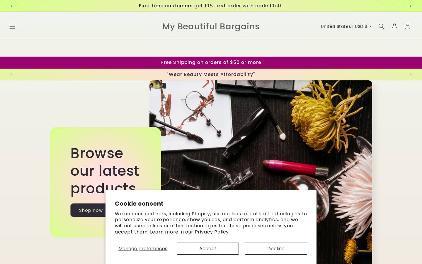 mybeautifulbargains.com homepage screenshot