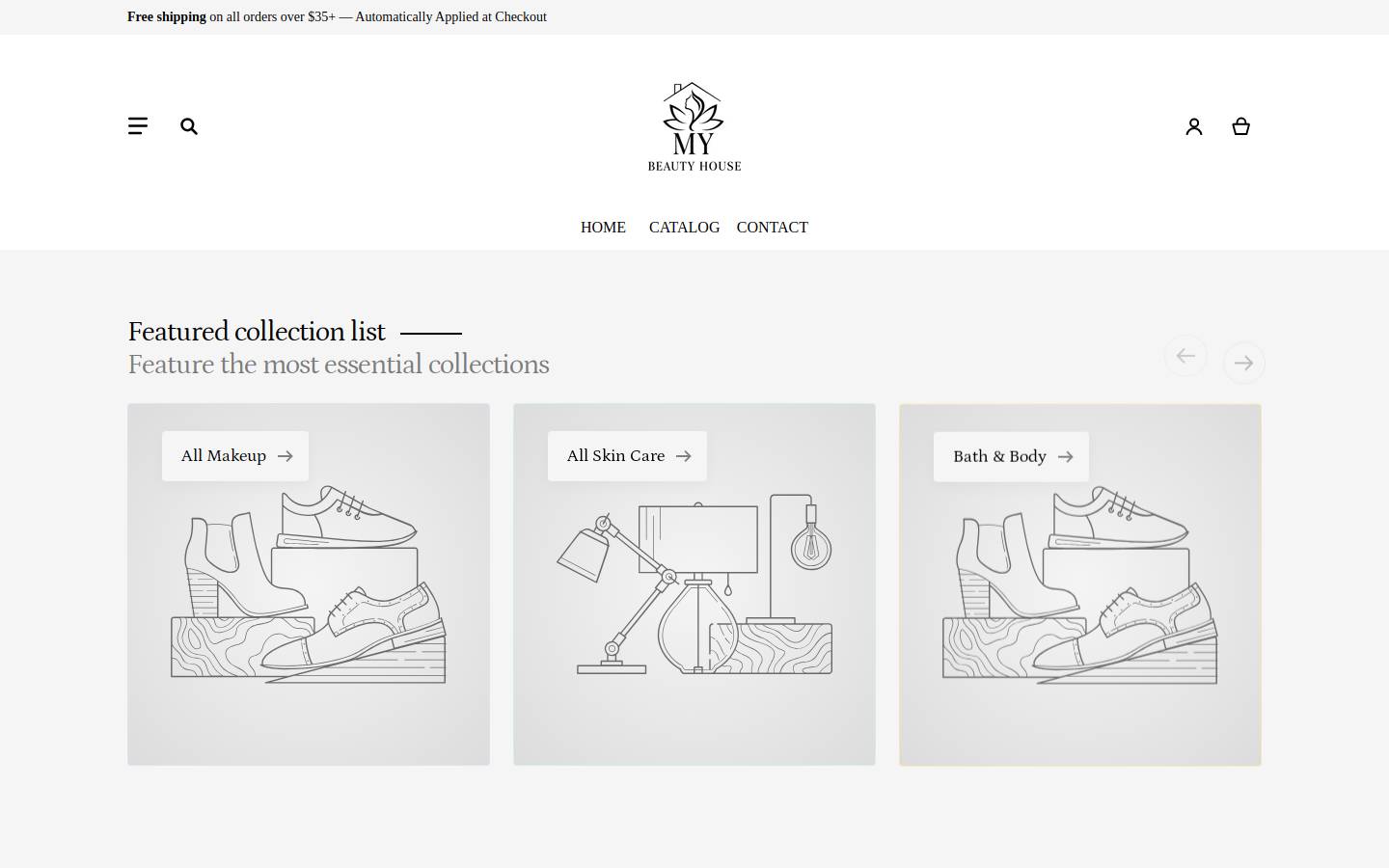 mybeautyhouse.com homepage screenshot