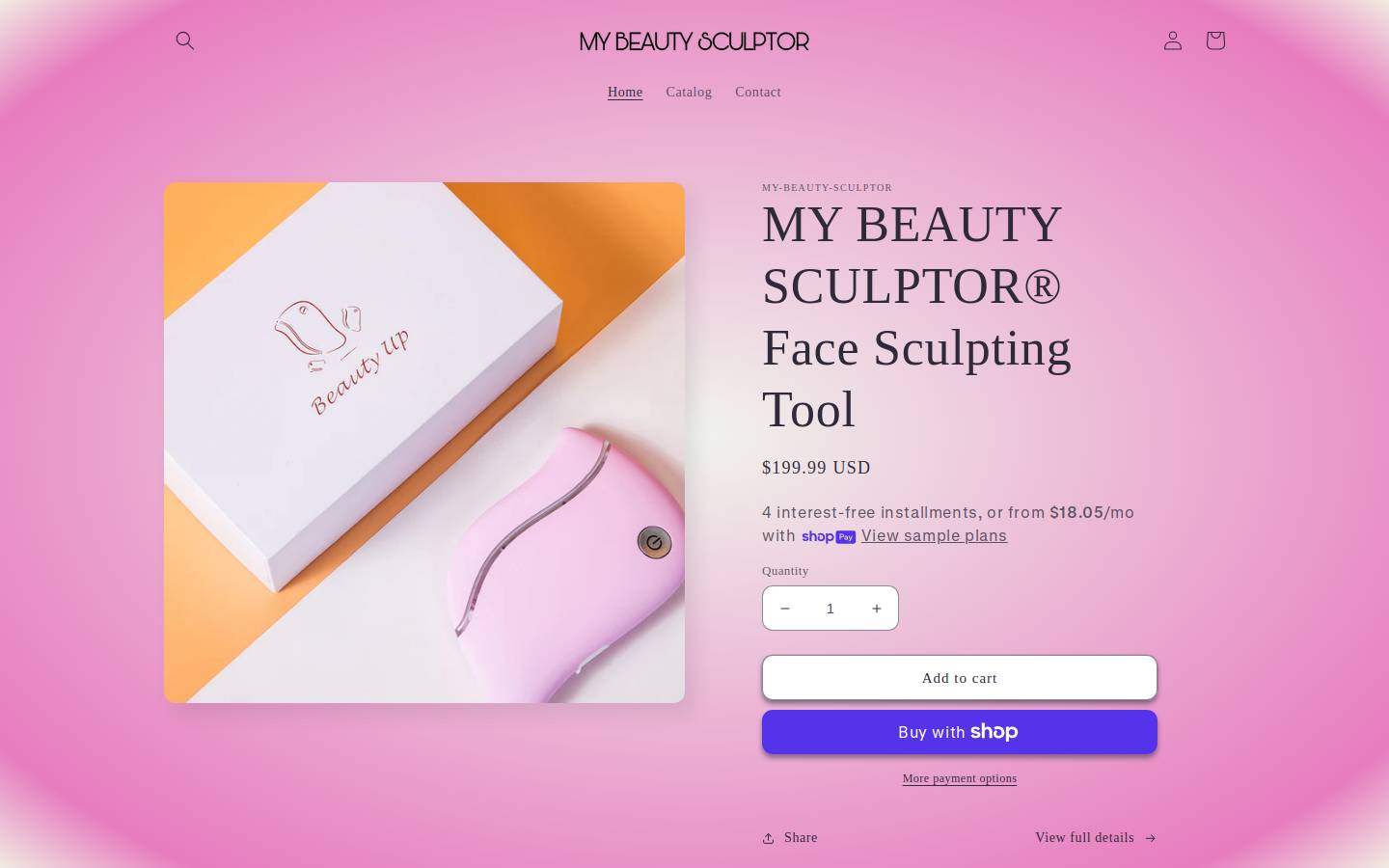 mybeautysculptor.com homepage screenshot