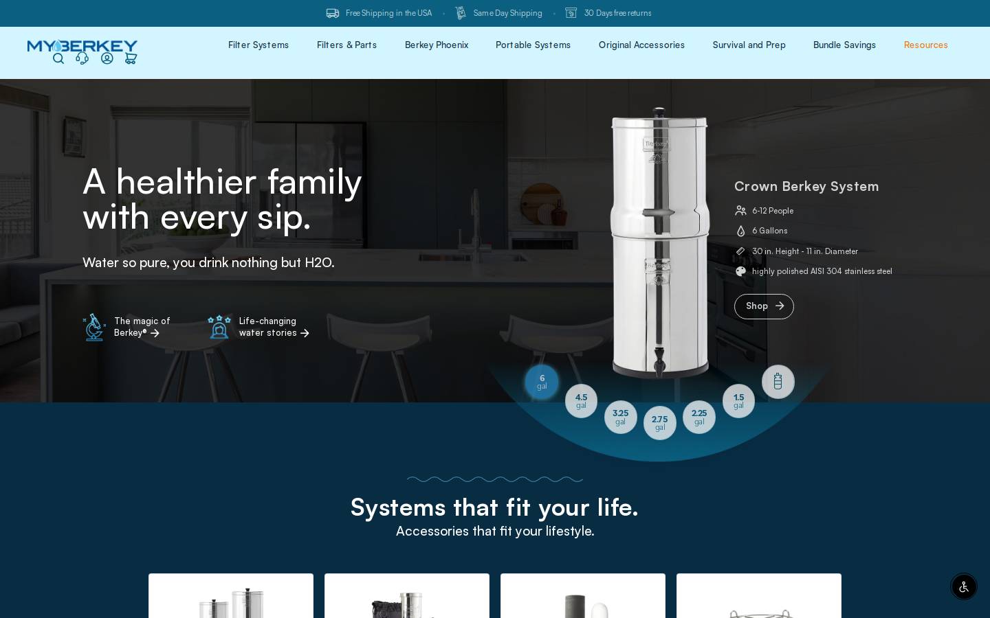 Myberkey homepage screenshot