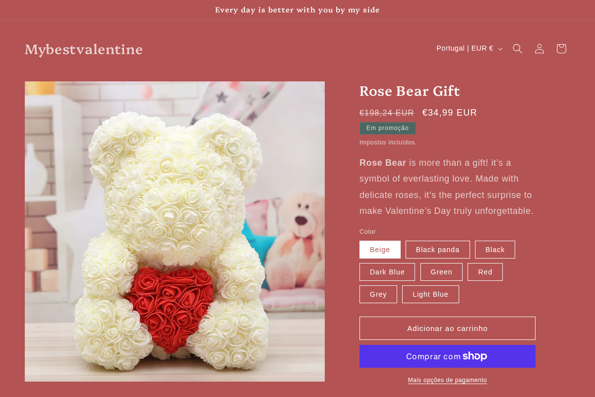 Mybestvalentine homepage screenshot