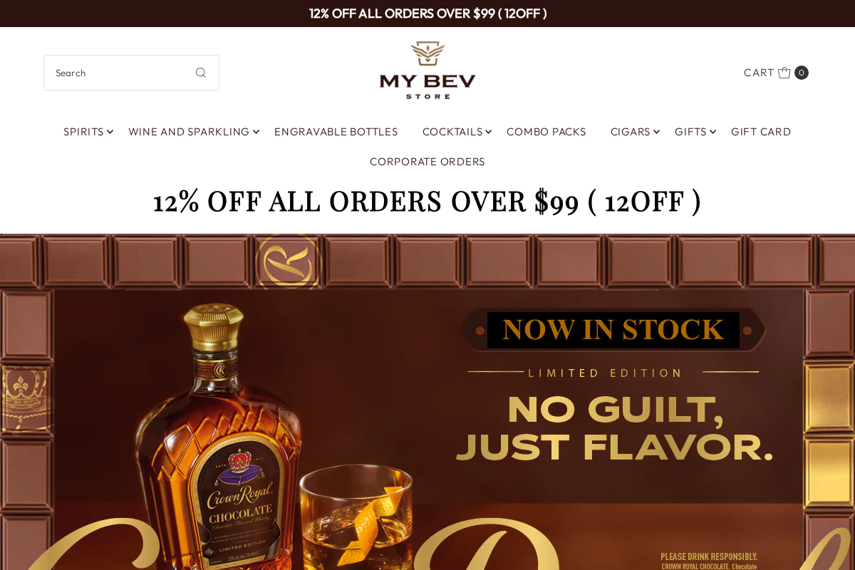 My Bev Store homepage screenshot