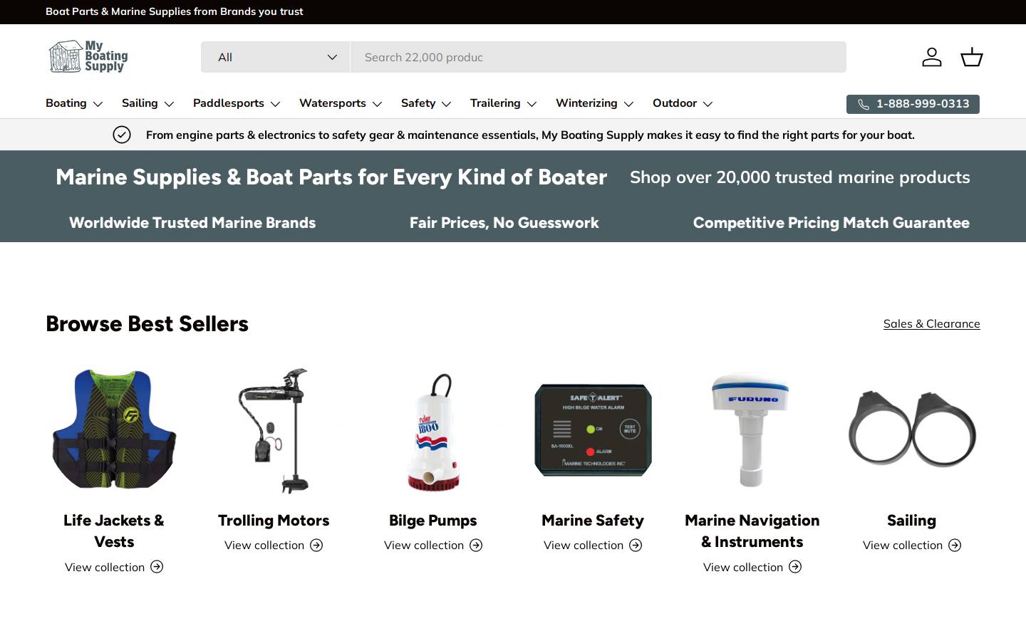 myboatingsupply.com homepage screenshot