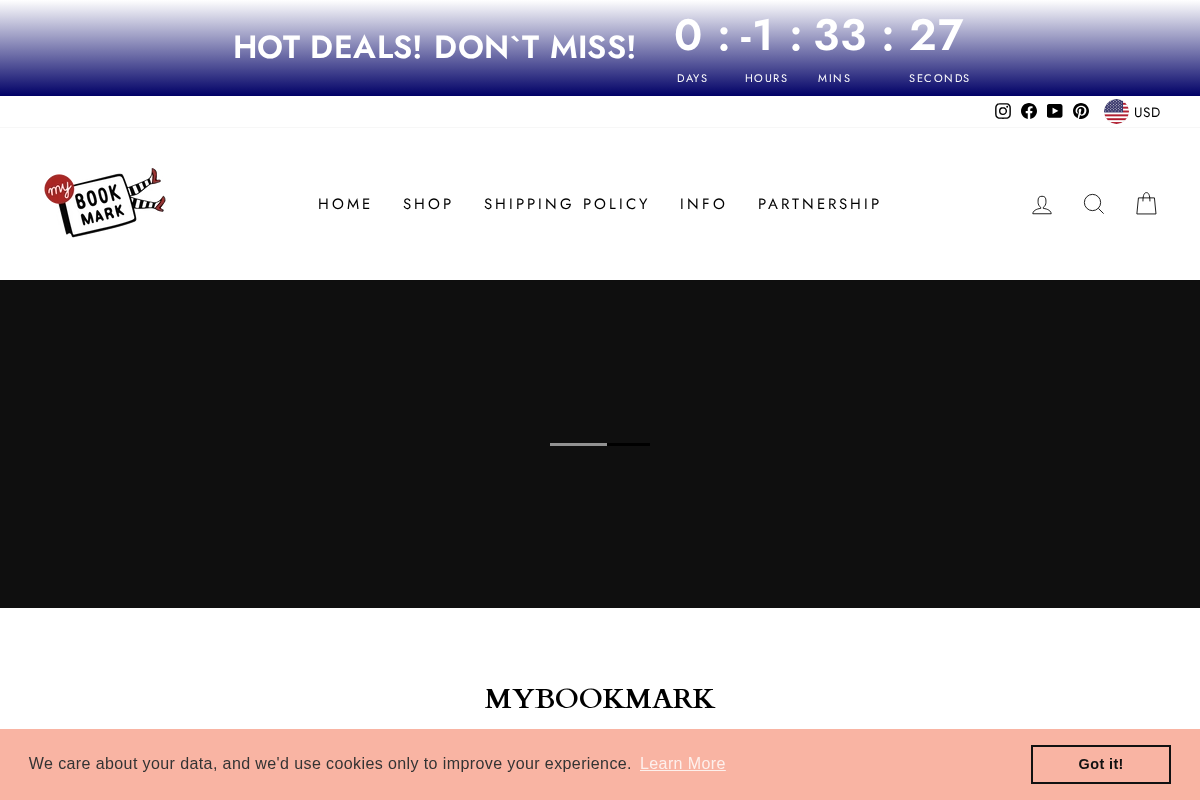 MyBOOKmark homepage screenshot