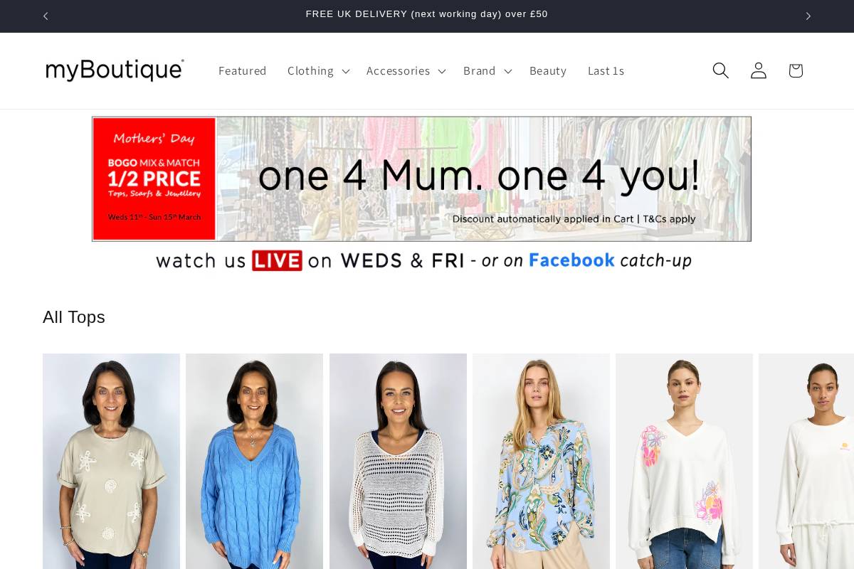 myboutique.online homepage screenshot