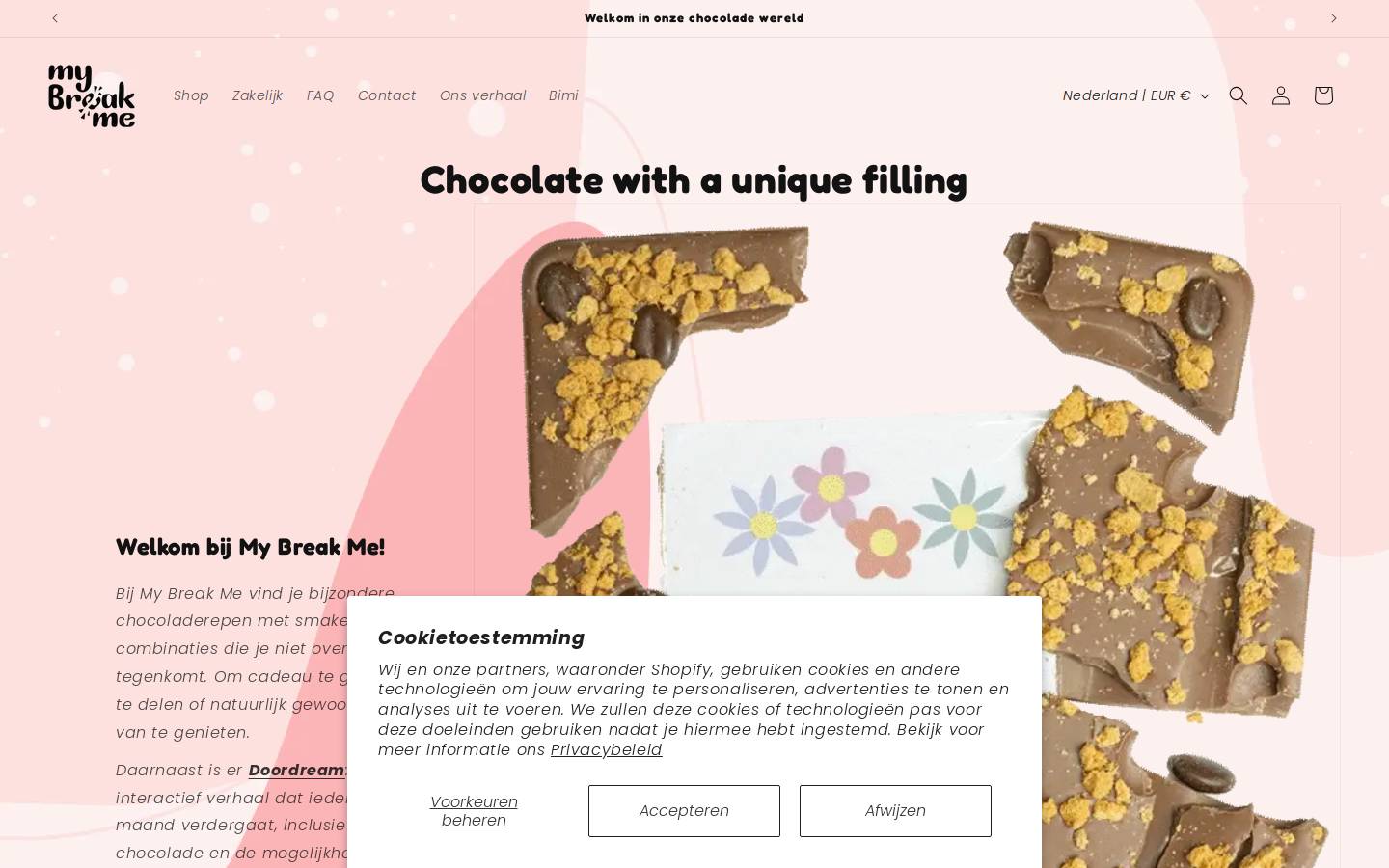Mybreakme homepage screenshot
