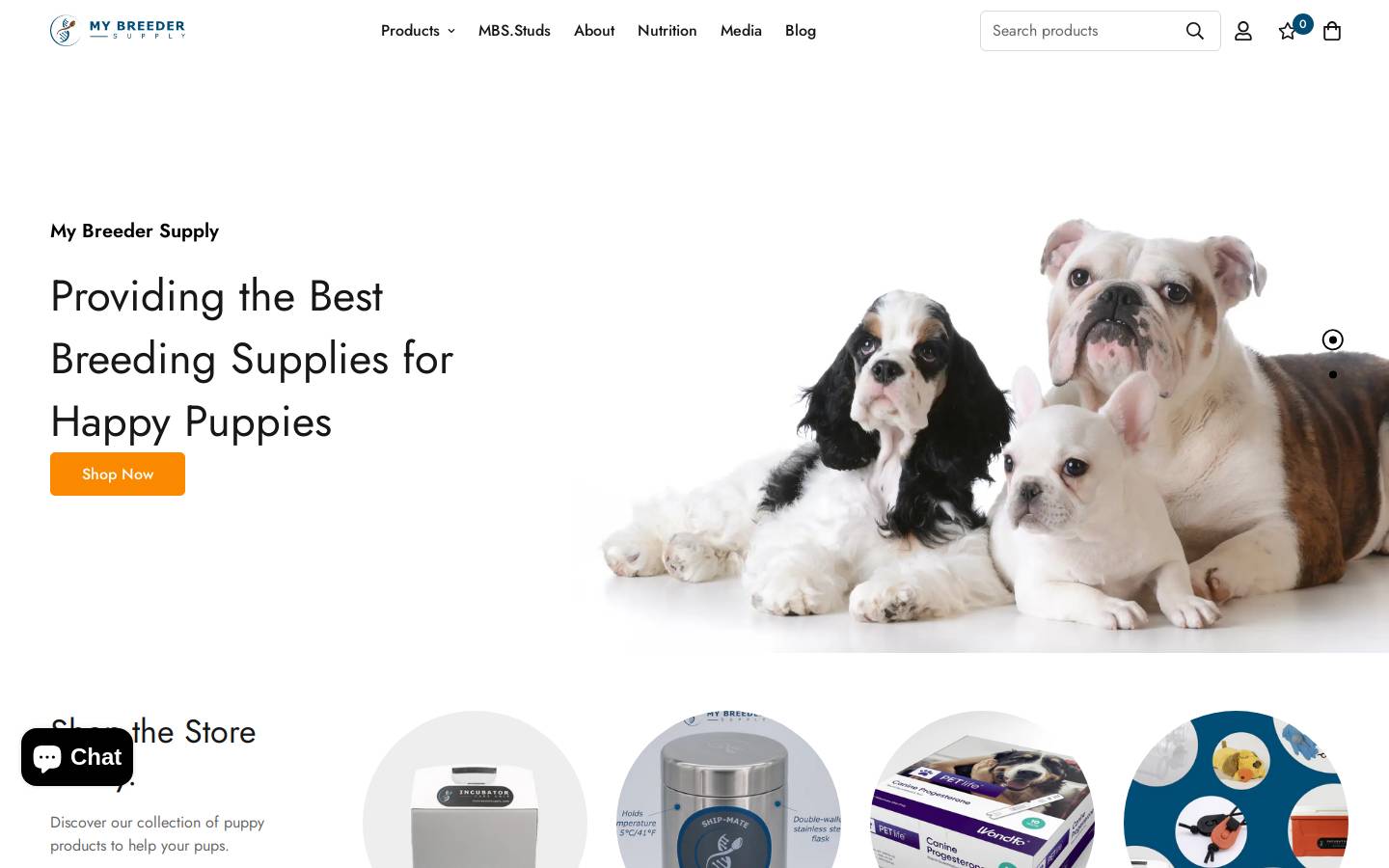 mybreedersupply.com homepage screenshot