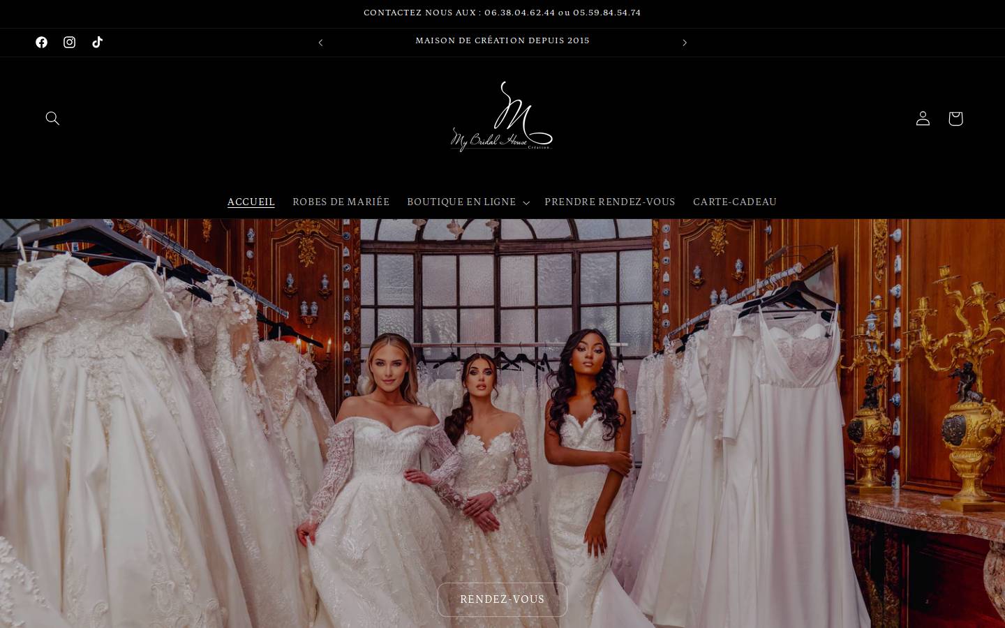 mybridalhouse.com homepage screenshot