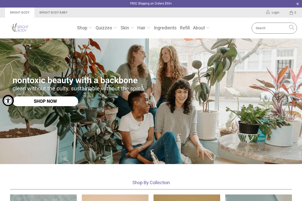 Bright Body homepage screenshot