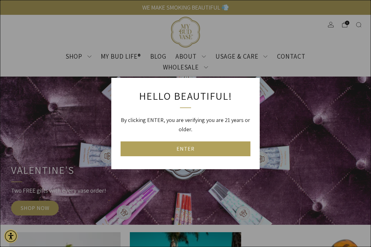 My Bud Vase homepage screenshot