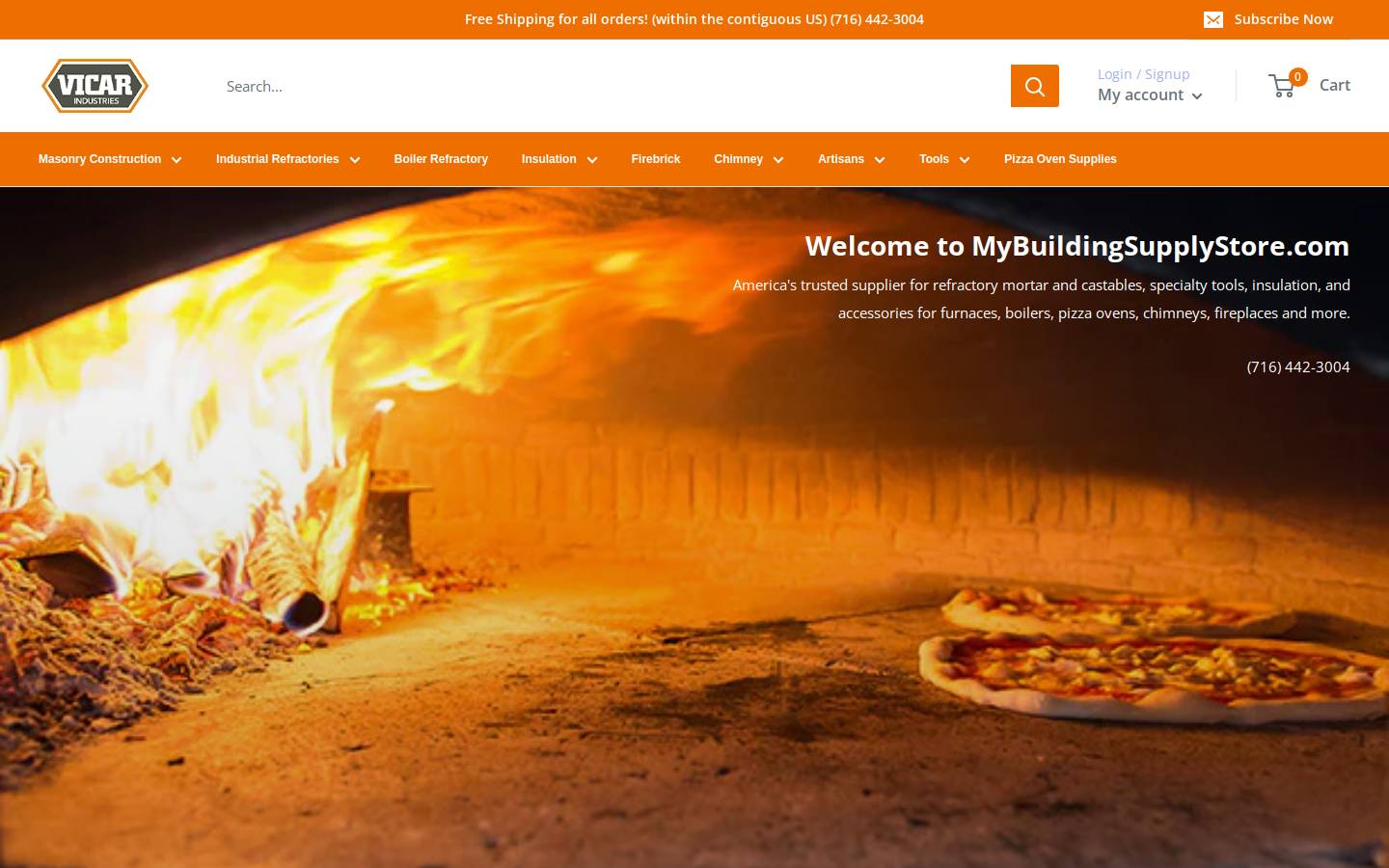mybuildingsupplystore.com homepage screenshot