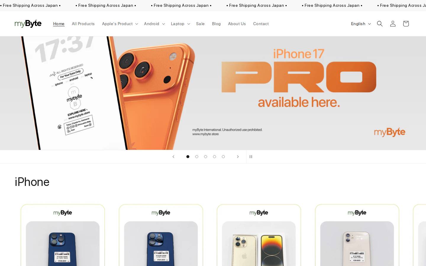 mybyte.store homepage screenshot