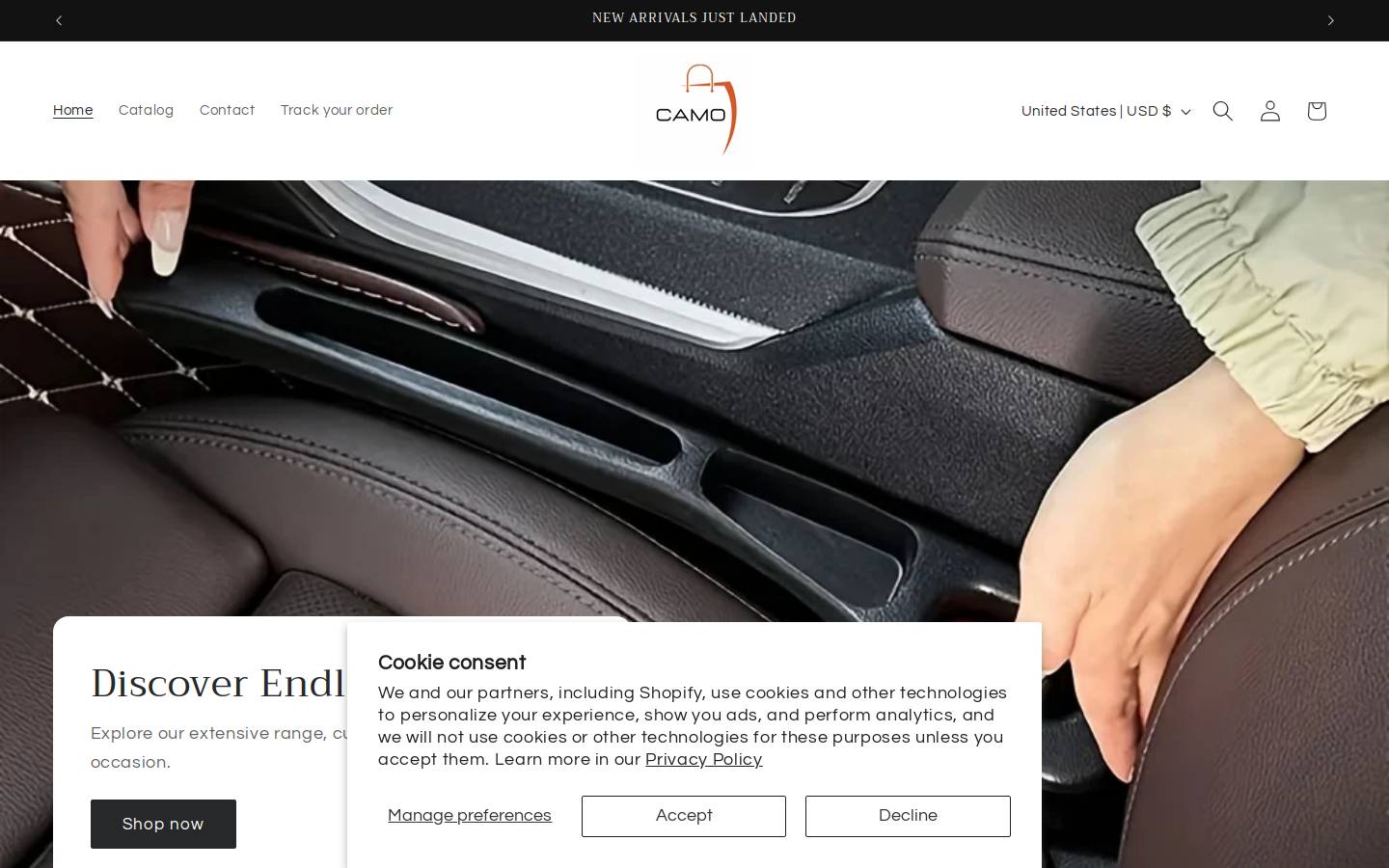 mycamo.online homepage screenshot