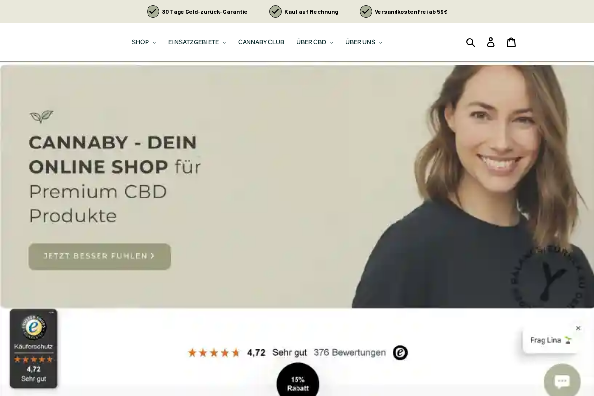 CANNABY homepage screenshot