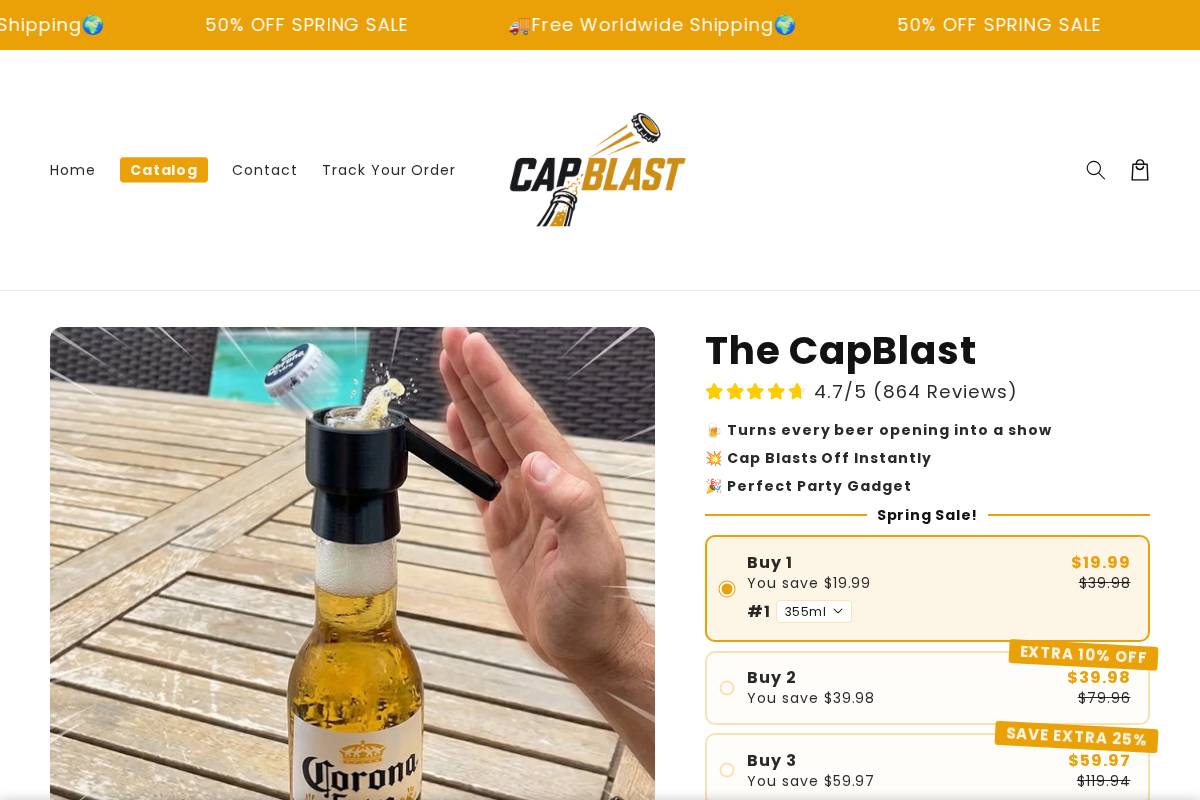 mycapblast.com homepage screenshot