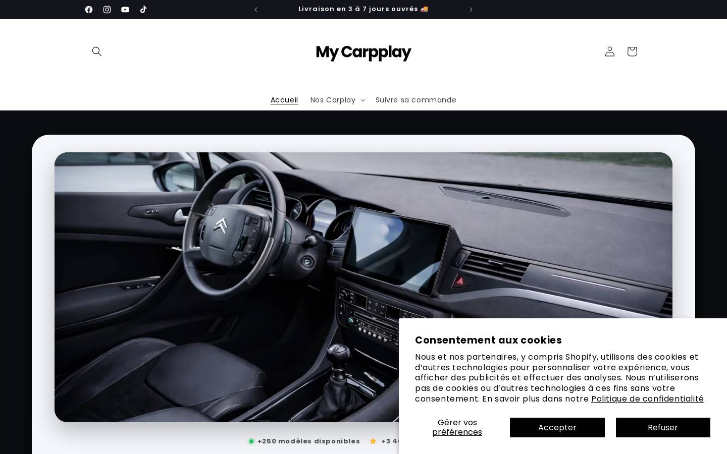 Mycarpplay homepage screenshot