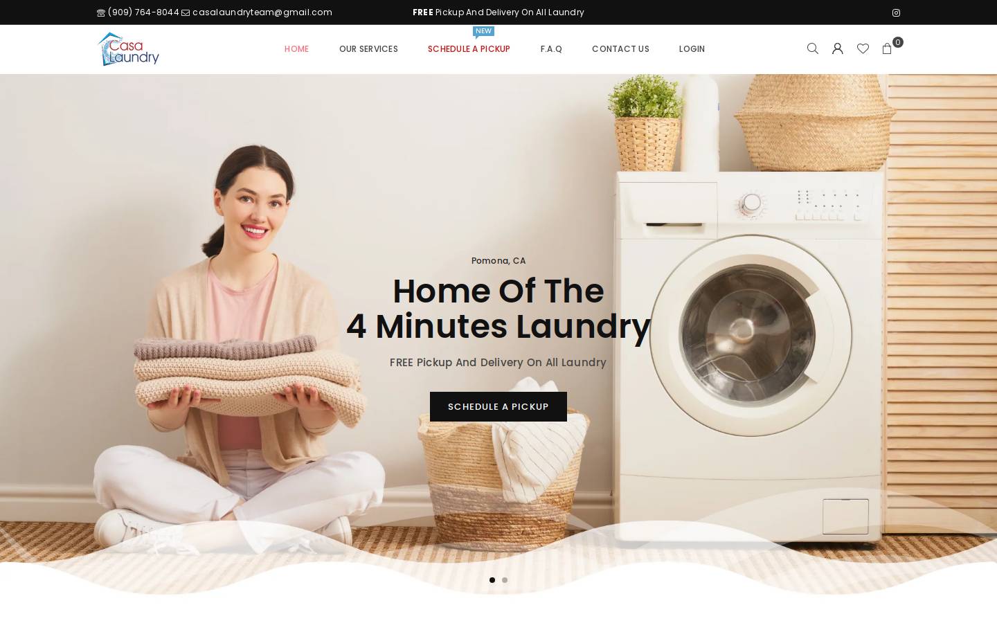 mycasalaundry.com homepage screenshot