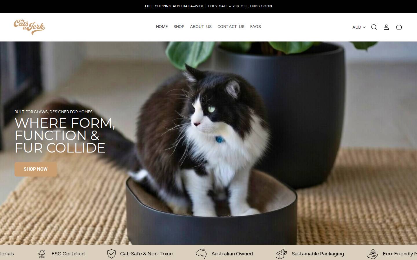 mycatsajerk.com homepage screenshot
