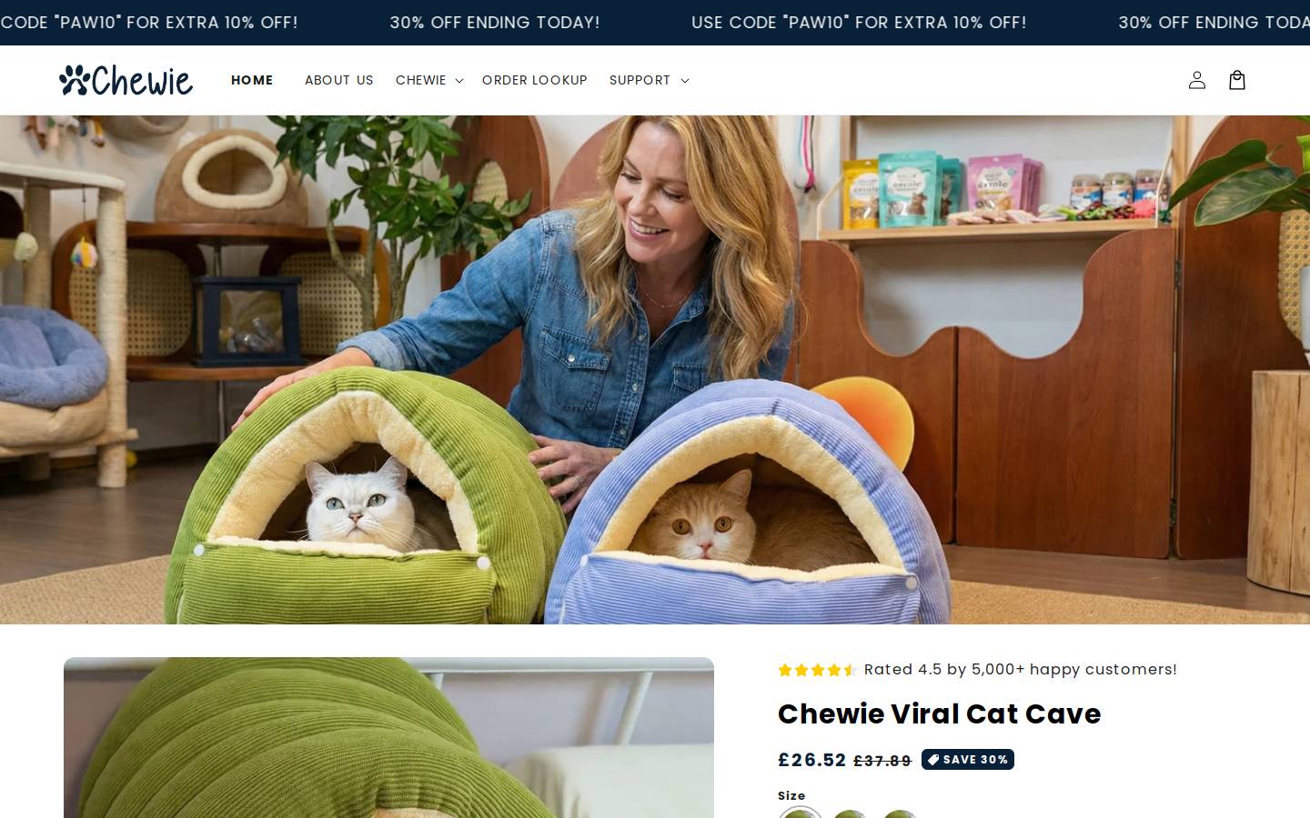 mychewie.com homepage screenshot