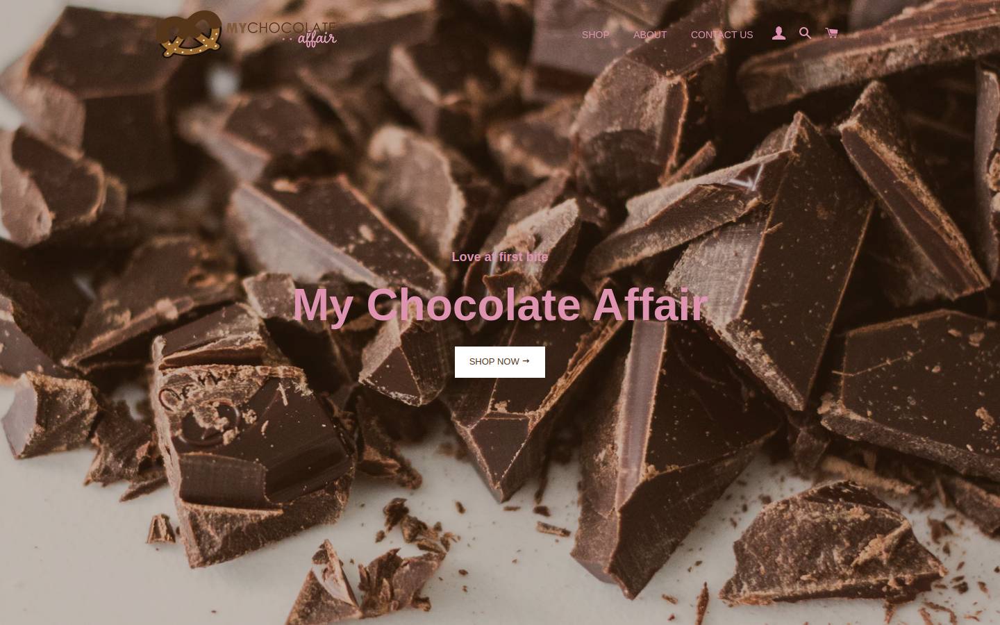 mychocolateaffair.com homepage screenshot