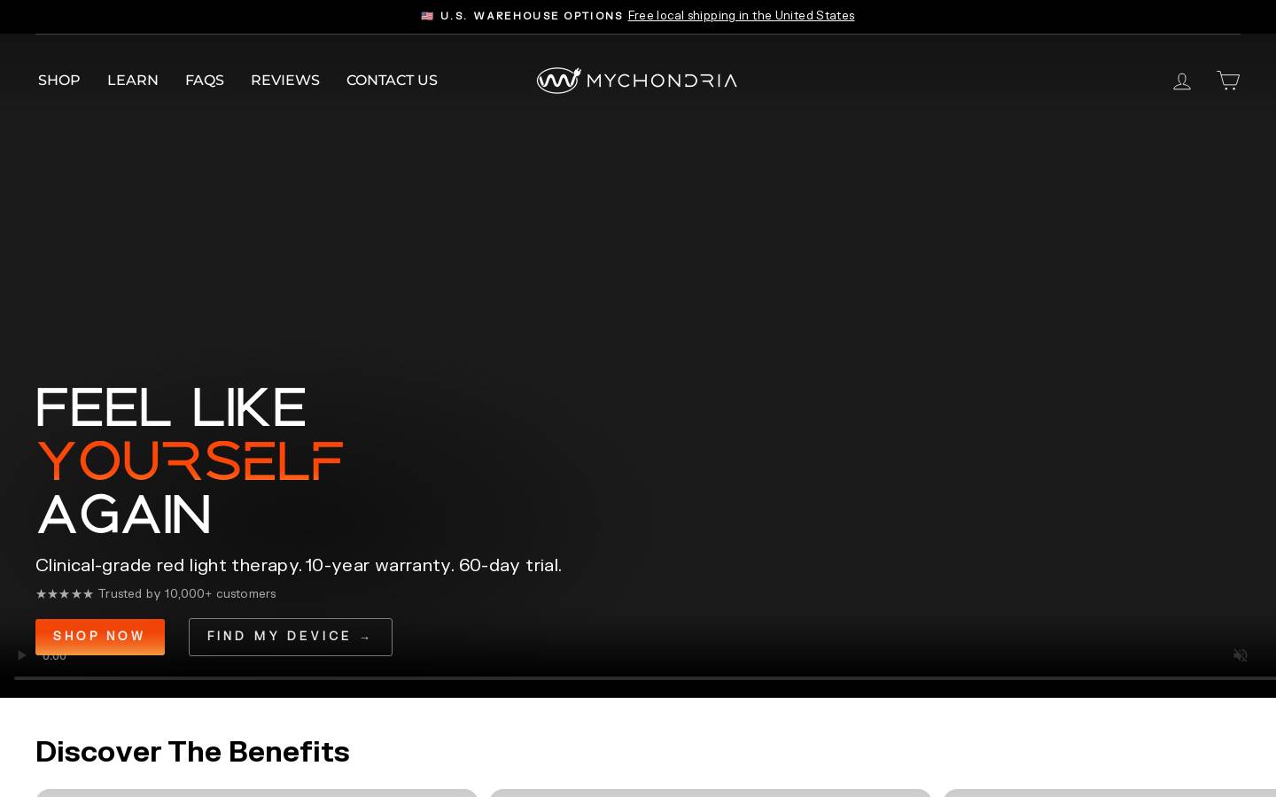 mychondria.com homepage screenshot