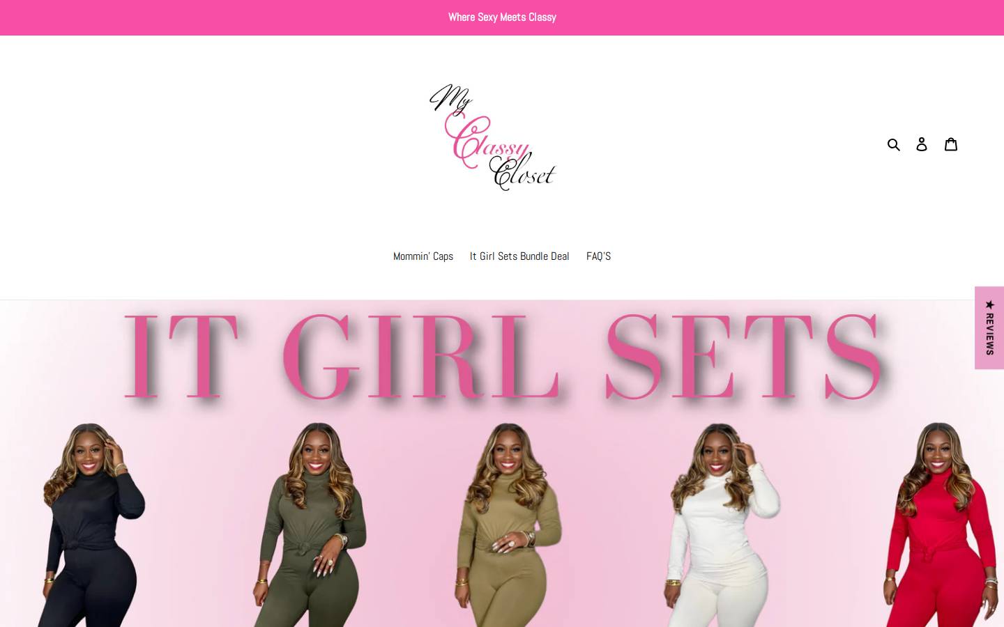 myclassycloset.com homepage screenshot