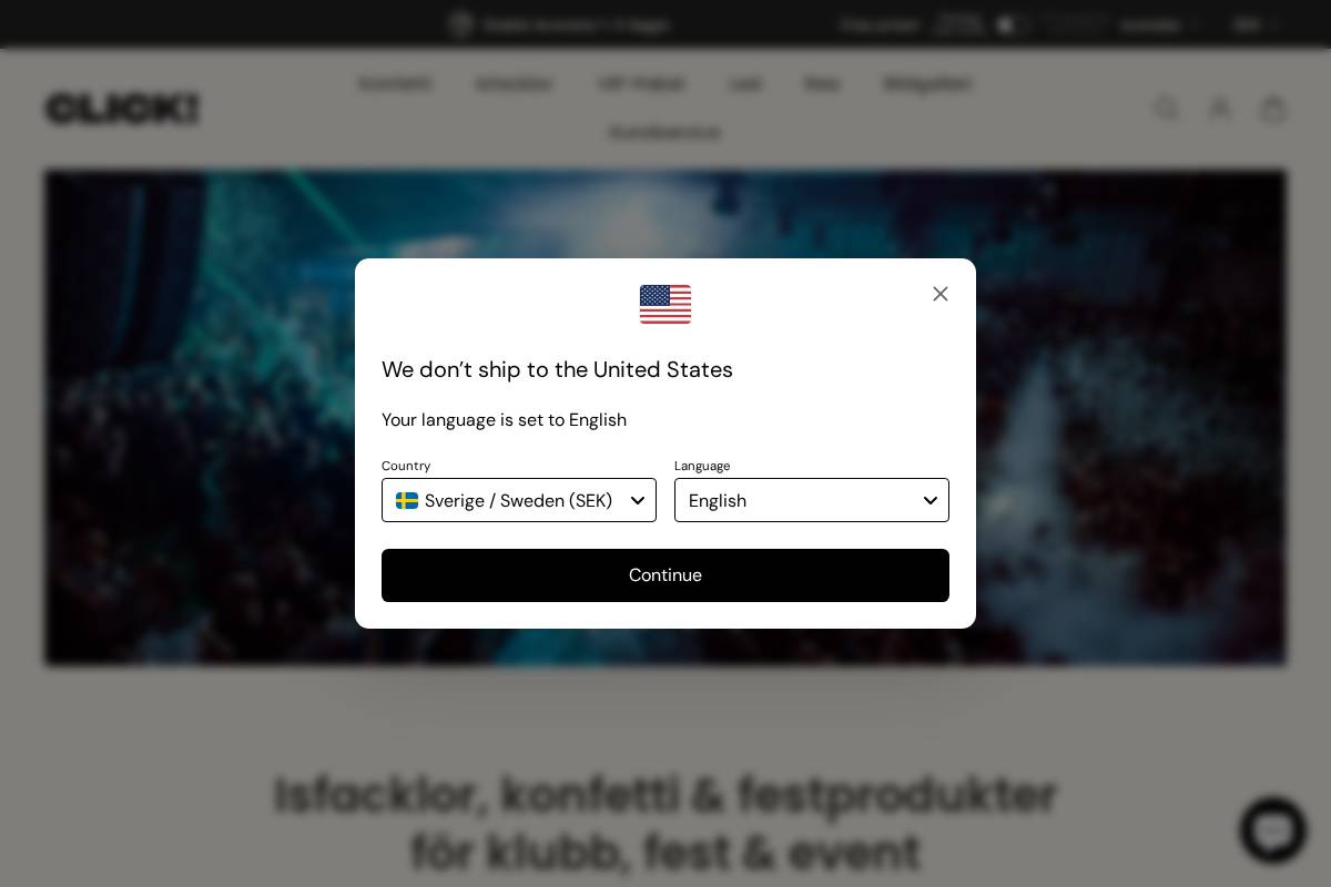 myclick.se homepage screenshot