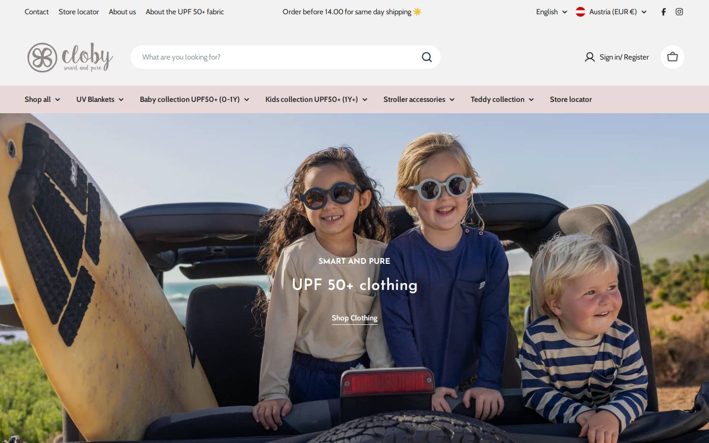 Cloby homepage screenshot