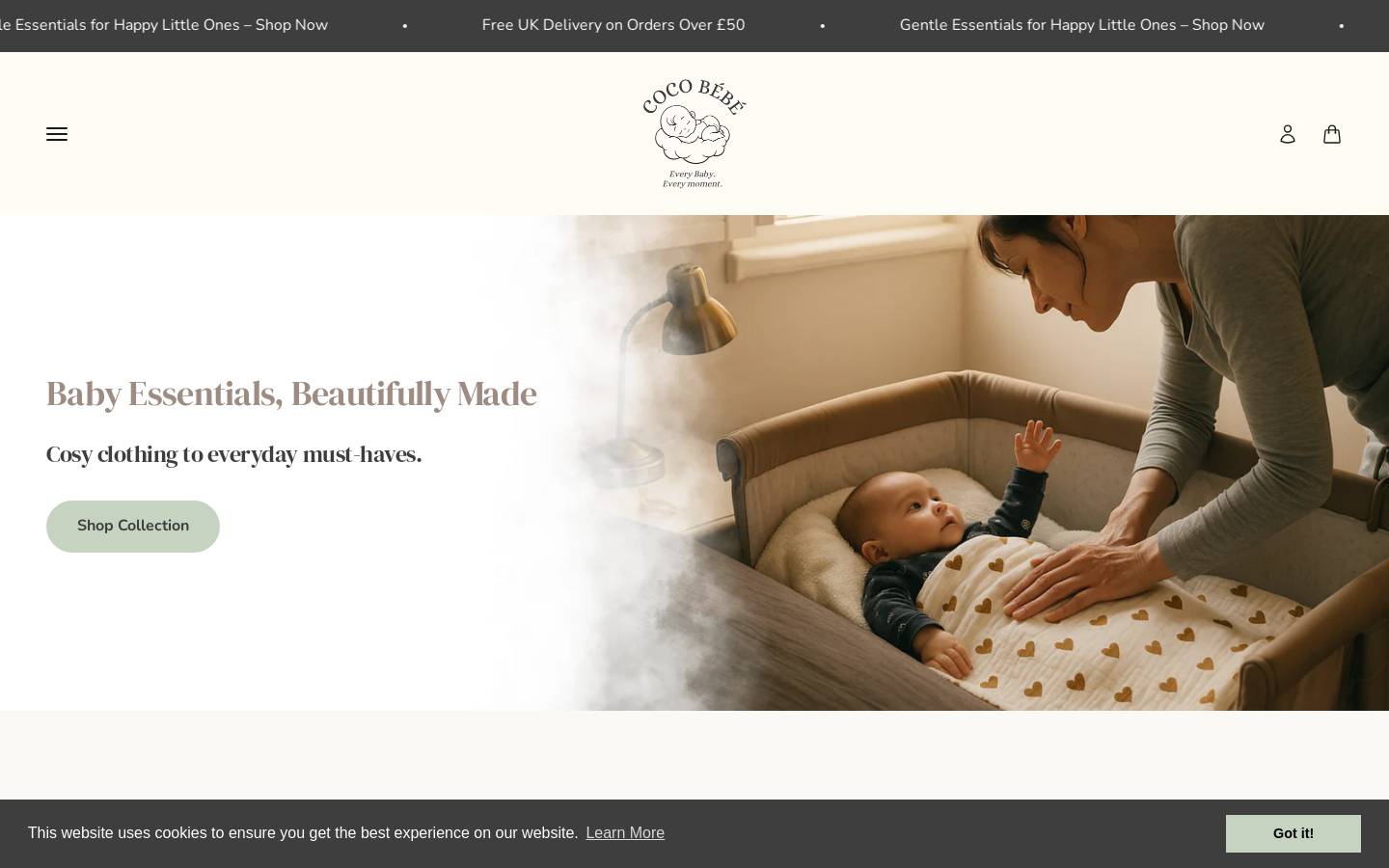 mycocobebe.com homepage screenshot